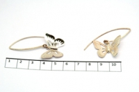 Zilveren oorbelhangers Vlinder